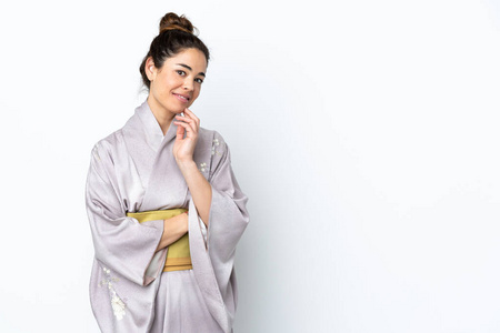 女人 连衣裙 文化 日本人 亚洲人 演播室 传统 思考 成人