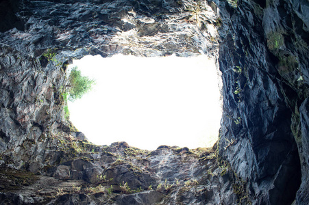 空的 洞穴 洞穴学 逃跑 风景 地面 自然 出口 地球 岩石