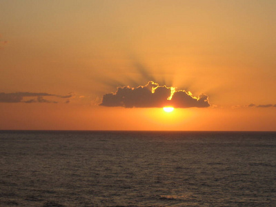 海洋 日落 太阳 苍穹 闪耀 天空 加勒比