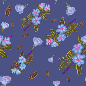 分支 艺术 树叶 纺织品 春天 美丽的 水彩 墙纸 蝴蝶
