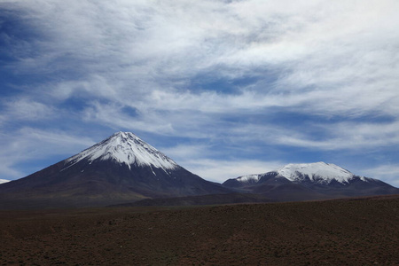 火山 自然 岩石 高峰 日光 智利 丘陵 风景 高地 安第斯山脉