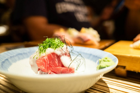 美味 生鱼片 美味的 金枪鱼 日本 烹饪 盘子 三文鱼 日本人