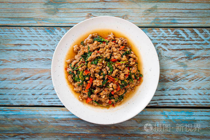 食物 烹饪 泰语 大米 午餐 曼谷 大蒜 泰国 卡普洛 蔬菜