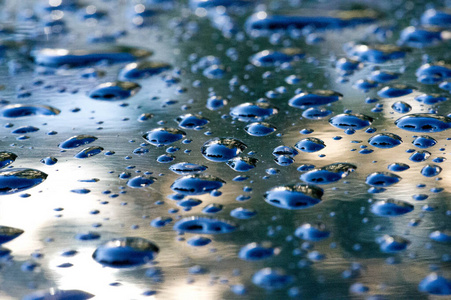 凝结 天气 纹理 特写镜头 雨滴 反射 玻璃 泼洒 气泡