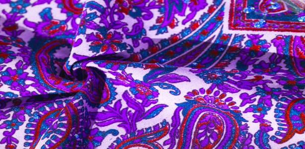 要素 佩斯利 天鹅绒 艺术 紫色 幻想 抽象 动态 织物