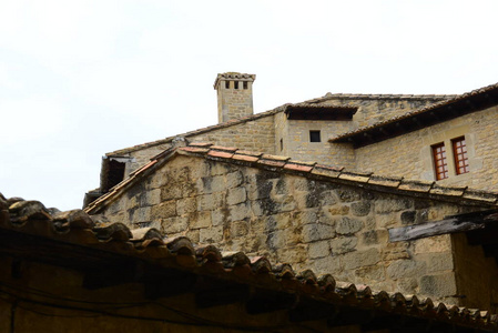 房屋 街道 西班牙 电缆 阳台 绘画 古老的 灰泥