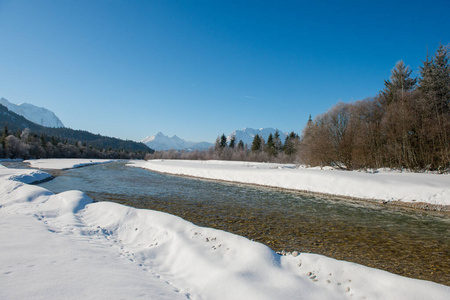 冬天 巴伐利亚 寒冷的 风景 瓦高 德国 动物群 天气 徒步旅行