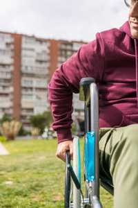 残疾 截瘫 援助 老年人 男人 残疾人 疾病 扶手椅 照顾