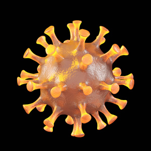 冠状病毒2019 ncov显微镜病毒特写.3d渲染.照片