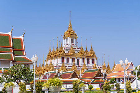 泰语 地标 佛教徒 旅游业 宝塔 曼谷 金属 宗教 目的地