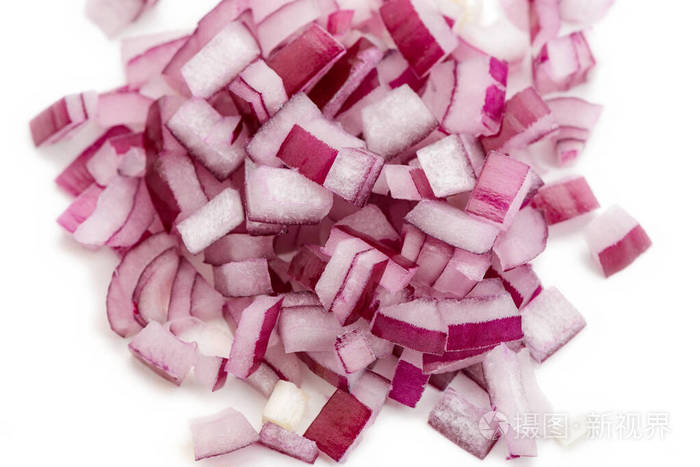 白底红洋葱丁堆