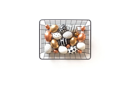 繁荣 金属 美极了 极简主义 食物 金属的 篮子 财富 鸡蛋