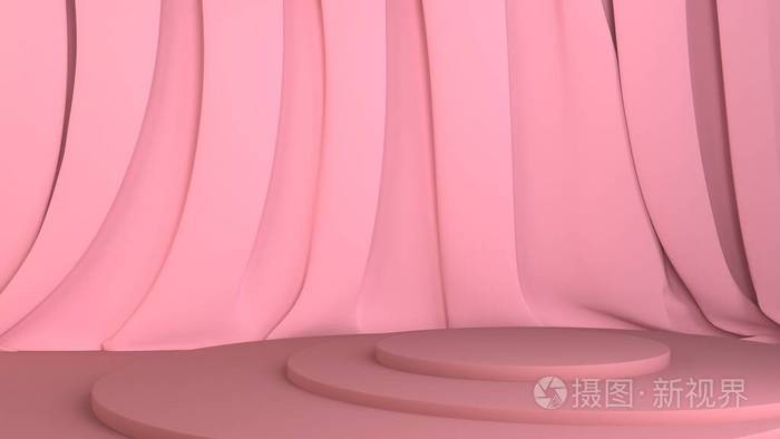 8k高分辨率最小场景 柱式讲台 抽象的几何背景 空房间展示产品 照片 正版商用图片2app99 摄图新视界