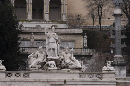 意大利 欧洲 罗马人 古董 广场 城市 罗马 喷泉 历史