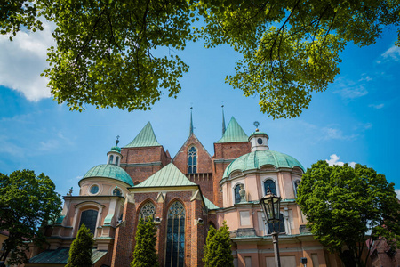历史的 天空 美丽的 建筑 欧洲 旅行者 中心 弗罗茨瓦夫