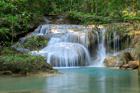 风景 水景 落下 假期 丛林 流动的 公园 伊拉旺 雨林