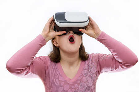 创新 小工具 现实 护目镜 三维 装置 虚拟现实 娱乐 女人