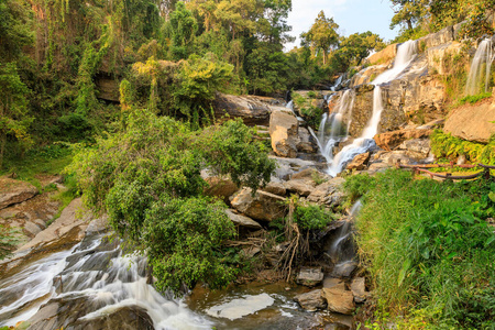 纯洁 水景 自然 风景 丛林 环境 公园 放松 小溪 假期