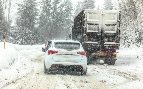 降雪 街道 寒冷的 旅行 气候 公路 交通 天气 条件 暴风雨