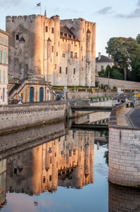 旅行 历史 骑士 城堡 反射 法国 颜色 旅游业