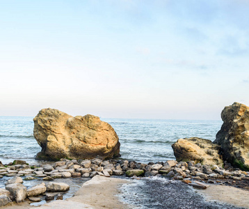 风景 美丽的 波动 旅行 岩石 波浪 海滩 自然 海洋 海岸