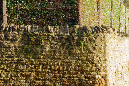 英国英国古老的石墙建筑质感图片