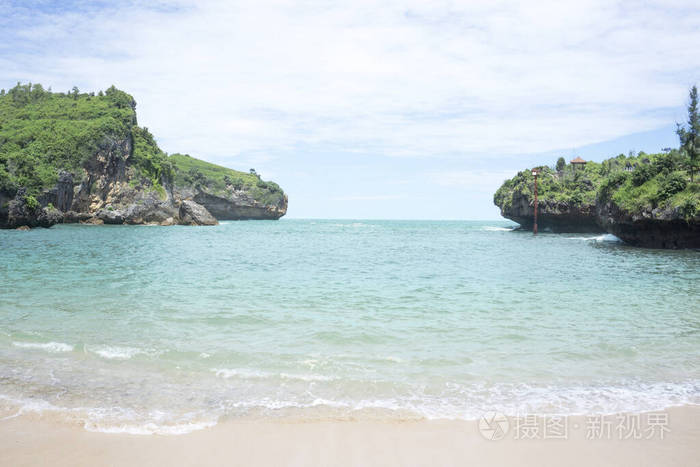 波动 泻湖 热带 夏天 太阳 海洋 天空 阳光 加勒比 自然