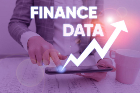 显示财务数据的概念性手写体。商业图片文字正式记录企业的财务活动。