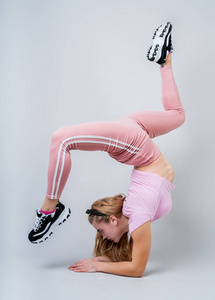 移动 优雅 有氧运动 健身 女孩 体操 姿势 成人 运动
