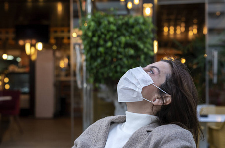 健康 面具 面对 疾病 女人 呼吸系统 大流行 冠状病毒