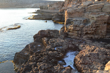 海景 自然 太阳 岩石 塞浦路斯 海岸 悬崖 旅游业 海岸线