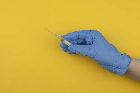 液体 疫苗 手套 注射器 接种疫苗 科学 实验室 注射 健康