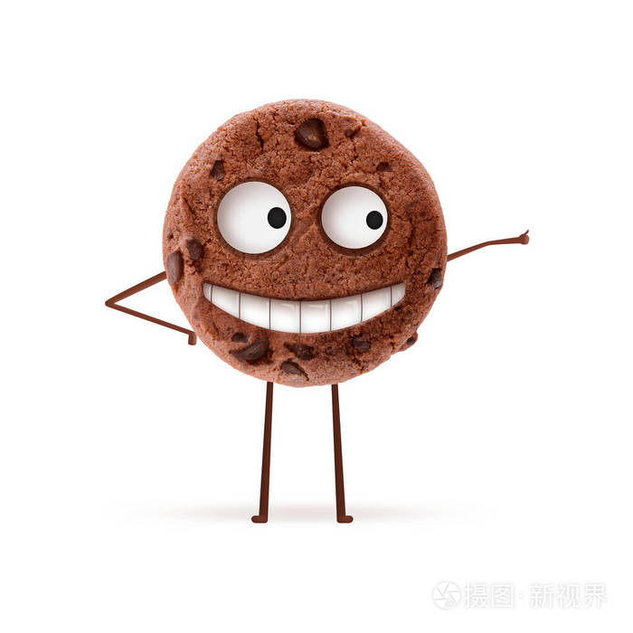 巧克力曲奇开心的笑着伸出大拇指