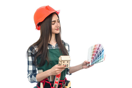 建设 工人 女孩 光谱 画家 指导 修理 画笔 工作 收集