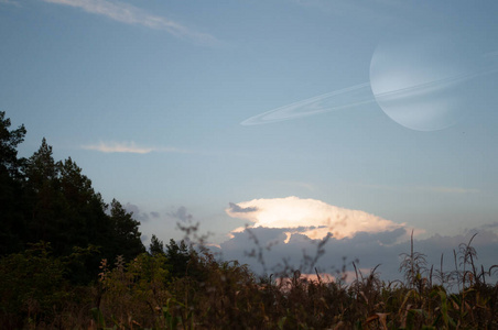 傍晚 幻想 轮廓 风景 系统 戒指 自然 黄昏 科学 银河系