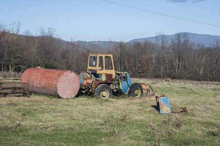 车辆 建设 复古的 工具 卡车 乡村 古老的 挖掘机 权力