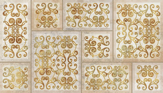 数字瓷砖设计陶瓷墙砖装饰图片