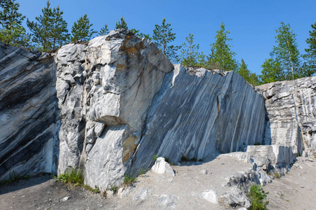 外部 悬崖 森林 卡雷利亚 环境 建筑学 美丽的 岩石 俄罗斯