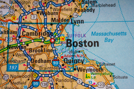 联合 标记 地图 马萨诸塞州 海峡 国家 伟大的 波士顿