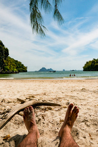海滩 放松 假期 热的 岩石 泰国 风景 波动 夏天 假日