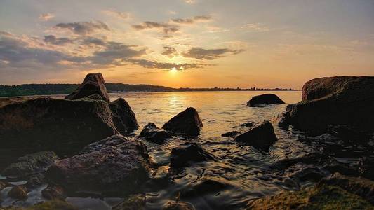 风景 自然 日落 季节 夏天 太阳 美丽的 旅行 反射