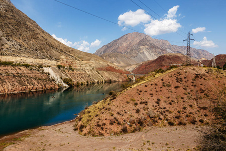 秋天 水库 纳林 水电 风景 渔夫 职业安全健康 反射 岩石