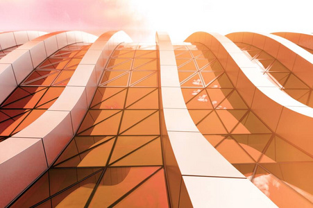 摩天大楼 漩涡 玻璃 屋顶 外部 天空 蓝图 办公室 建筑学