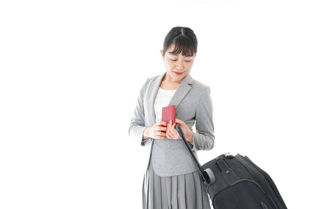 旅行 中国人 日本人 因特网 微笑 工作 美丽的 行李 肖像