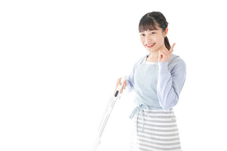 打扫 清洁剂 面对 日本人 家庭主妇 女仆 成人 人类 微笑
