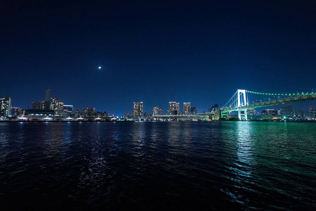 傍晚 天空 亚洲 建筑 海湾 东京 城市景观 大都市 日本