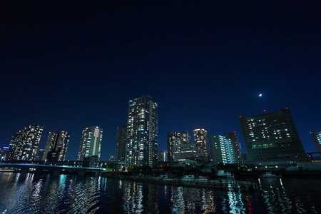 天空 日本 城市景观 市中心 东京 城市 照亮 港口 亚洲