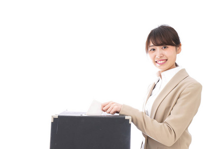 女士 亚洲 成人 商业 适合 选举 投票箱 日本 日本人