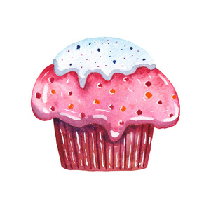 糕点 小吃 面包店 插图 庆祝 粉红色 艺术 复古的 聚会