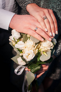 美女 夫妇 结婚 手指 女人 戒指 男人 新的 仪式 幸福